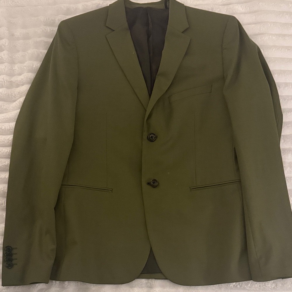 Guess Dark Olive Skinny Fit Blazer